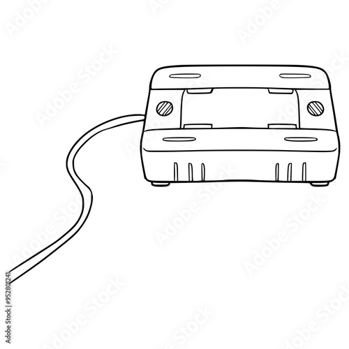 electric mosquito repellent illustration hand drawn outline vector