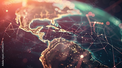 A Network of Connections Over North and South America