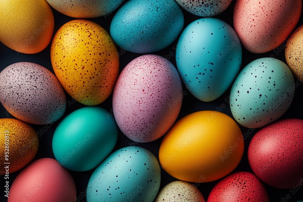 Colorful background of easter eggs collection, easter celebration Colorful background of easter eggs collection, easter celebration