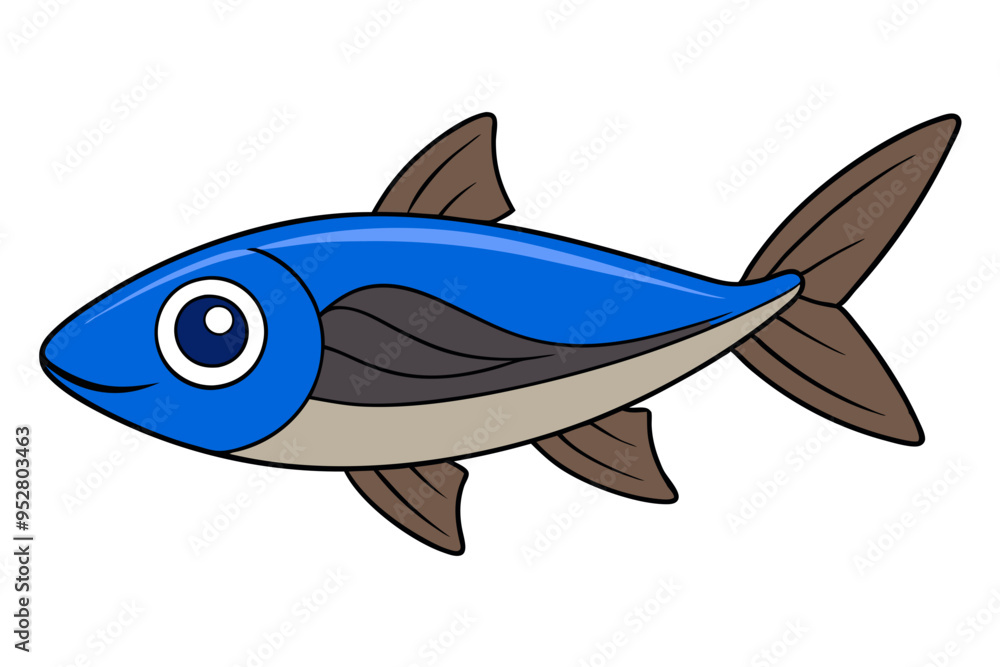 Fototapeta premium Herring Fish in Various Styles and Colors on White Background - Vector Art