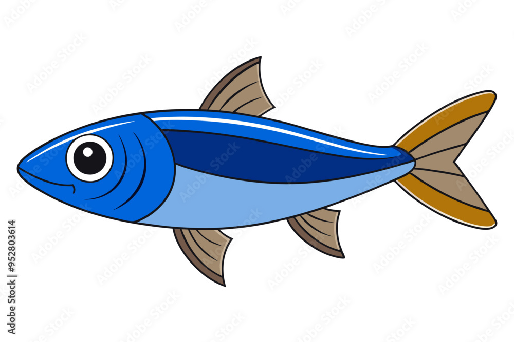 Fototapeta premium Herring Fish in Various Styles and Colors on White Background - Vector Art