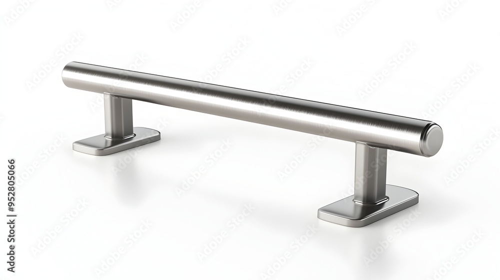 Brushed Aluminum Exercise Hurdles on Clean White Backdrop for Fitness Gear Photography Brushed Aluminum Exercise Hurdles on Clean White Backdrop for Fitness Gear Photography