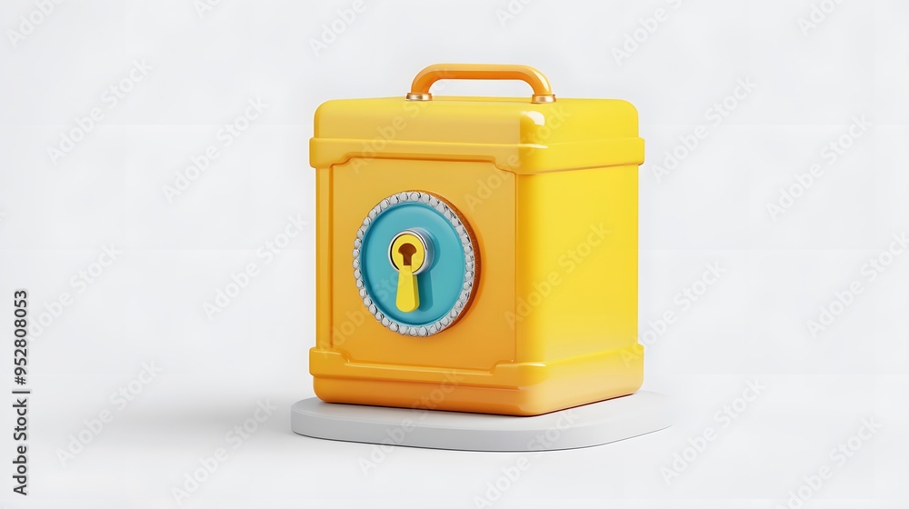 cartoon 3d icon of safe with lock. 3d illustration for finance and banking on white background. simple 3d rendering of safe on platform, white background
cartoon 3d icon of safe with lock. 3d illustration for finance and banking on white background. simple 3d rendering of safe on platform, white background