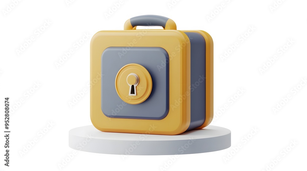cartoon 3d icon of safe with lock. 3d illustration for finance and banking on white background. simple 3d rendering of safe on platform, white background
cartoon 3d icon of safe with lock. 3d illustration for finance and banking on white background. simple 3d rendering of safe on platform, white background