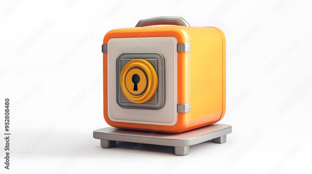 cartoon 3d icon of safe with lock. 3d illustration for finance and banking on white background. simple 3d rendering of safe on platform, white background
cartoon 3d icon of safe with lock. 3d illustration for finance and banking on white background. simple 3d rendering of safe on platform, white background