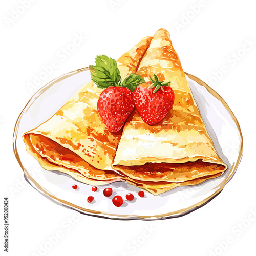 Watercolor Crepe