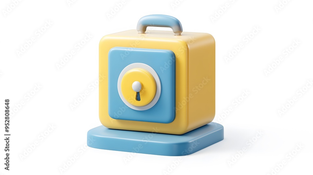 cartoon 3d icon of safe with lock. 3d illustration for finance and banking on white background. simple 3d rendering of safe on platform, white background
cartoon 3d icon of safe with lock. 3d illustration for finance and banking on white background. simple 3d rendering of safe on platform, white background