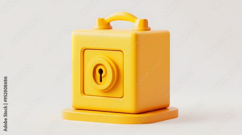 cartoon 3d icon of safe with lock. 3d illustration for finance and banking on white background. simple 3d rendering of safe on platform, white background
cartoon 3d icon of safe with lock. 3d illustration for finance and banking on white background. simple 3d rendering of safe on platform, white background