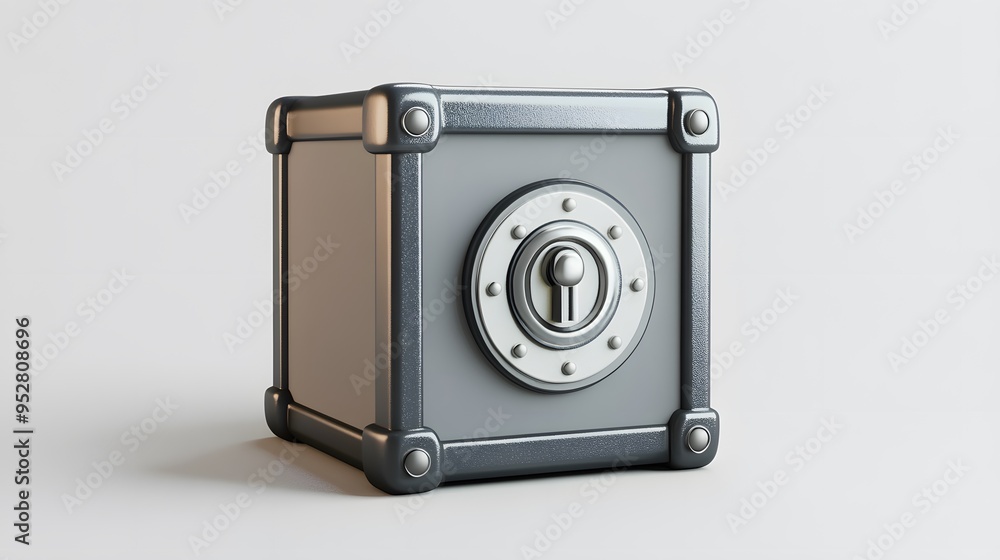 cartoon 3d icon of safe with lock. 3d illustration for finance and banking on white background. simple 3d rendering of safe on platform, white background
cartoon 3d icon of safe with lock. 3d illustration for finance and banking on white background. simple 3d rendering of safe on platform, white background