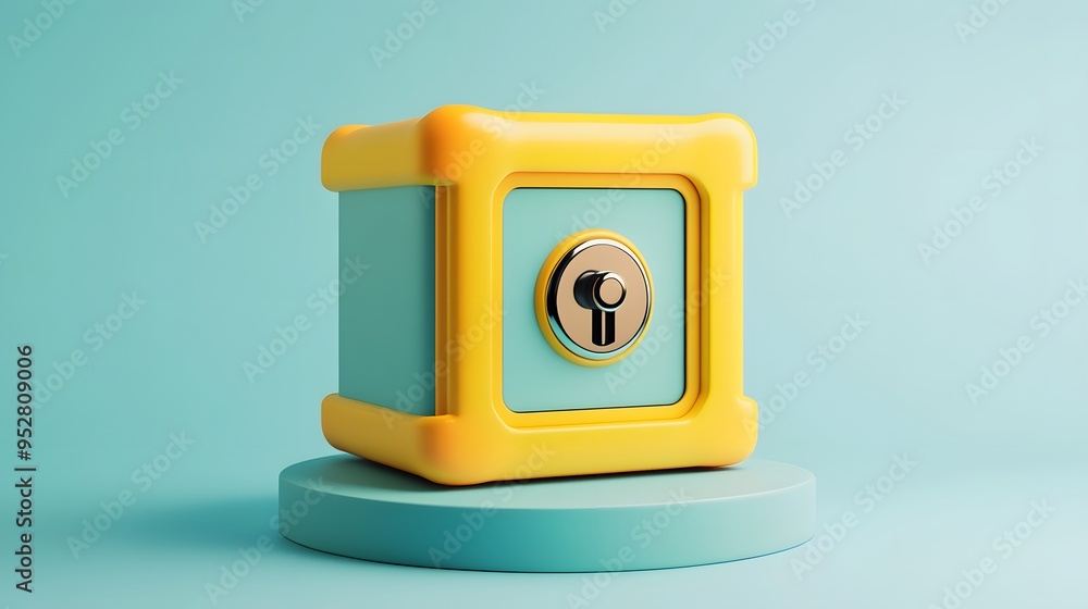 cartoon 3d icon of safe with lock. 3d illustration for finance and banking on white background. simple 3d rendering of safe on platform, white background
cartoon 3d icon of safe with lock. 3d illustration for finance and banking on white background. simple 3d rendering of safe on platform, white background