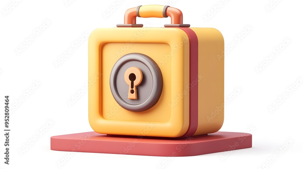 cartoon 3d icon of safe with lock. 3d illustration for finance and banking on white background. simple 3d rendering of safe on platform, white background
cartoon 3d icon of safe with lock. 3d illustration for finance and banking on white background. simple 3d rendering of safe on platform, white background