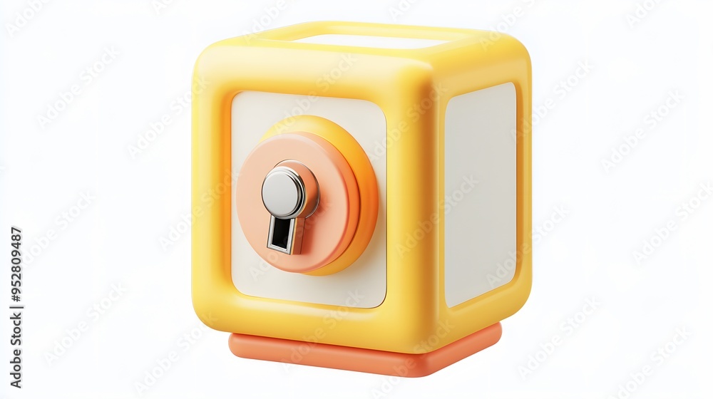 cartoon 3d icon of safe with lock. 3d illustration for finance and banking on white background. simple 3d rendering of safe on platform, white background
cartoon 3d icon of safe with lock. 3d illustration for finance and banking on white background. simple 3d rendering of safe on platform, white background