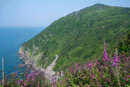 Landscape photo of Little Hangman mountain on the north Devon coast