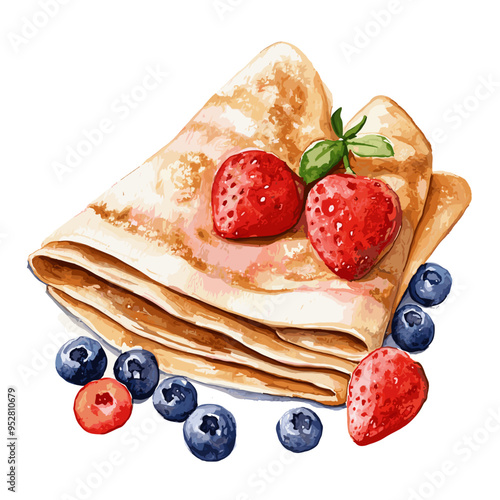Watercolor Crepe