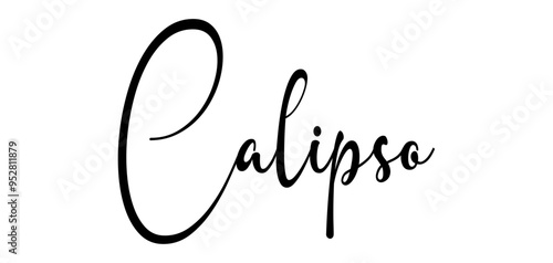 Calipso - colore nero - parola nome scritta - ideale per websites, presentazioni, biglietti, banners, sweatshirt, stampe, cricut, silhouette, sublimazioni, etichette, adesivi