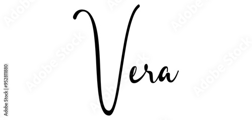 Vera - colore nero - parola nome scritta - ideale per websites, presentazioni, biglietti, banners, sweatshirt, stampe, cricut, silhouette, sublimazioni, etichette, adesivi