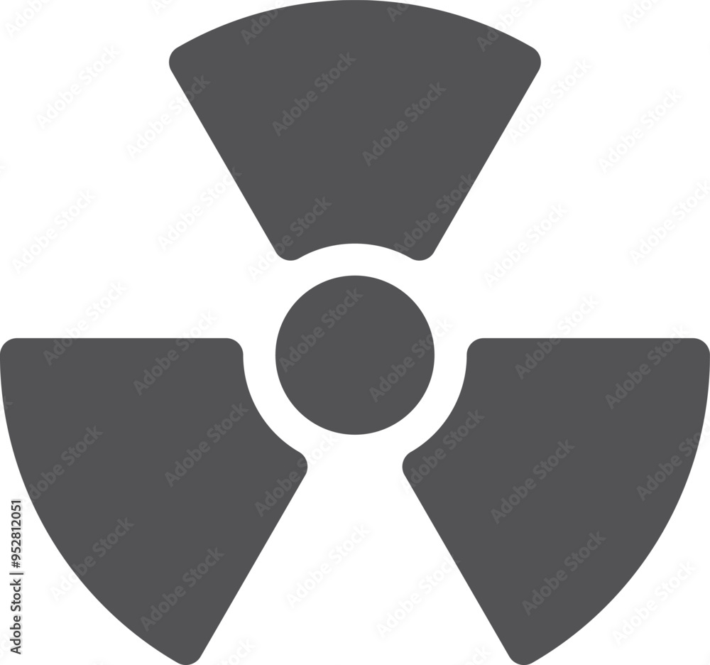 Radioactive symbol. Nuclear hazard danger black icon Radioactive symbol. Nuclear hazard danger black icon