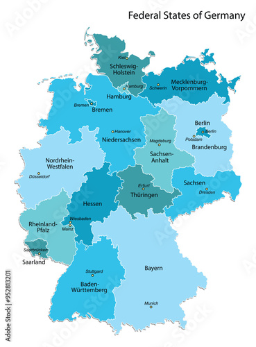 Federal States of Germany map
