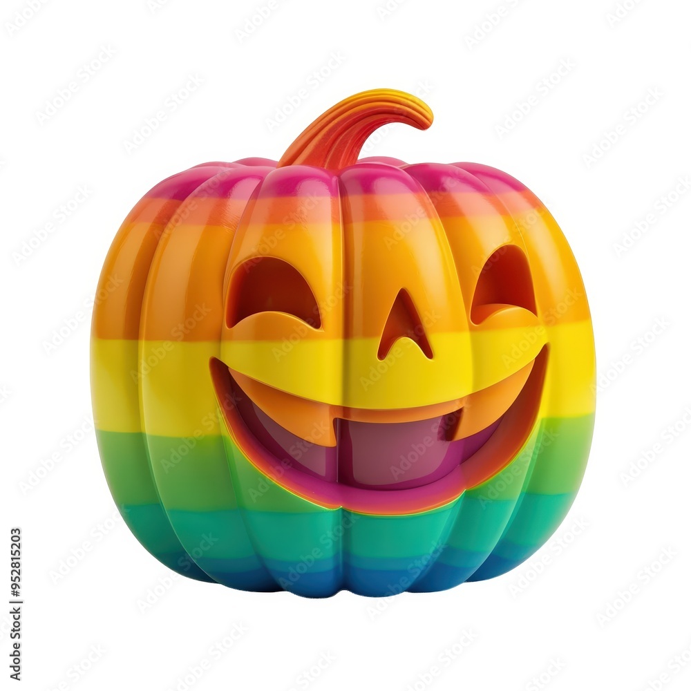Fototapeta premium Spooky Halloween Pumpkin Smile : Isolated Objects