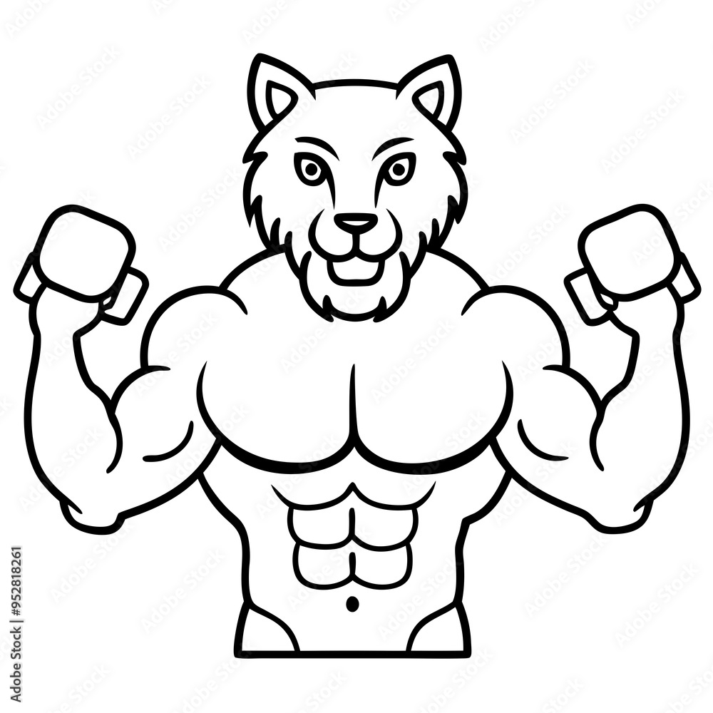Mountain Lion-Headed Bodybuilder Vector Art
Mountain Lion-Headed Bodybuilder Vector Art
