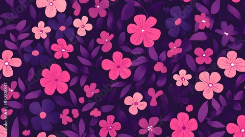 Floral, Flowers, Shapes, Pink and Purple, Abstract Image, Texture, Pattern Background, Wallpaper, Smartphone Cover and Screen, Cell Phone, PC, Laptop, 9:16 and 16:9 Format