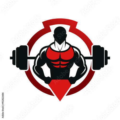 A logo for a fitness centers or gym vector art illustration photo