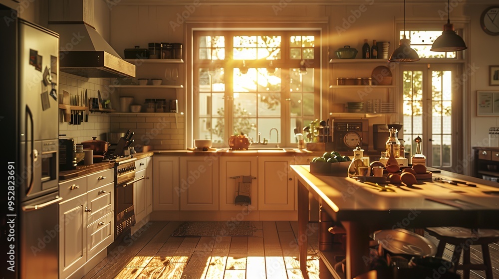 shot of a warm home kitchen shot of a warm home kitchen