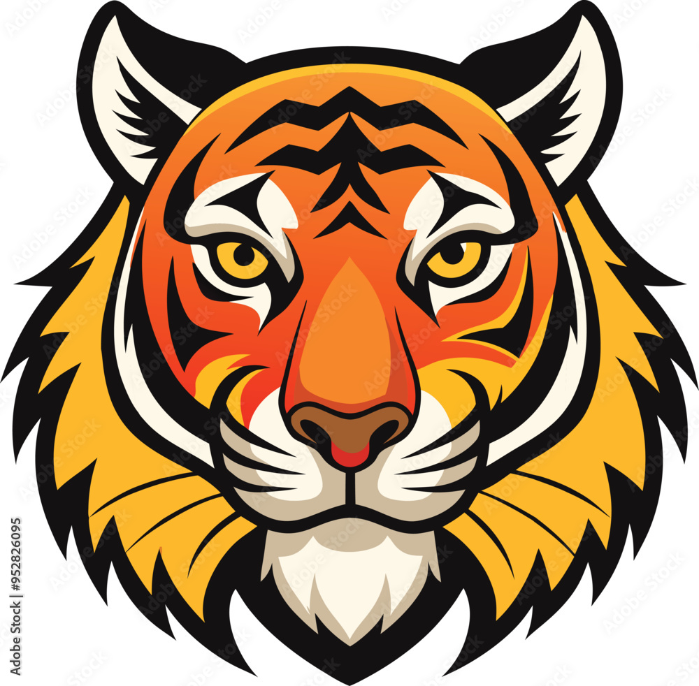 Obraz premium tiger head vector