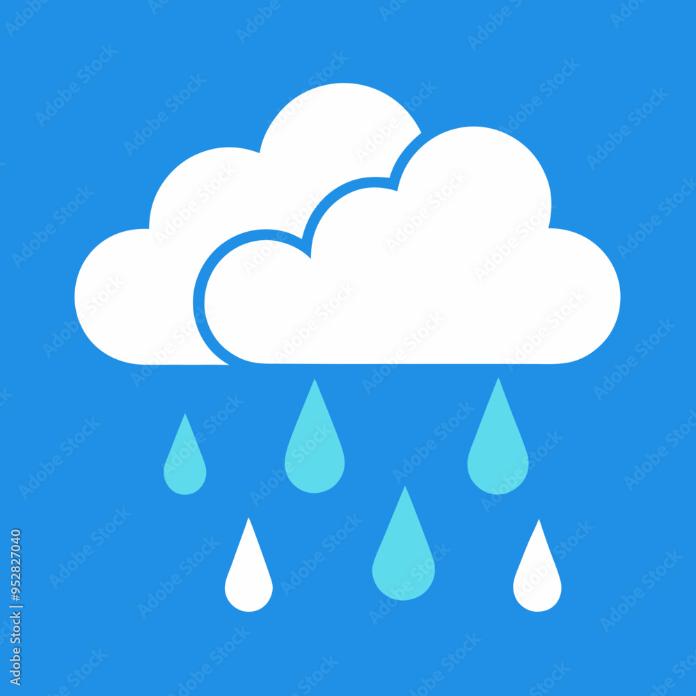 Rainy Cloud Vector Art Rainy Cloud Vector Art