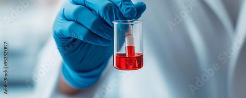 Researcher conducting clinical trials for a new biopharmaceutical drug, human testing, drug efficacy