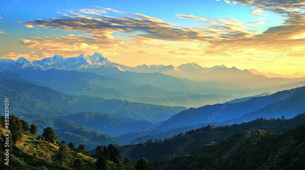 Fototapeta premium Unveiling nature s majesty capturing the stunning beauty of pristine mountain landscapes