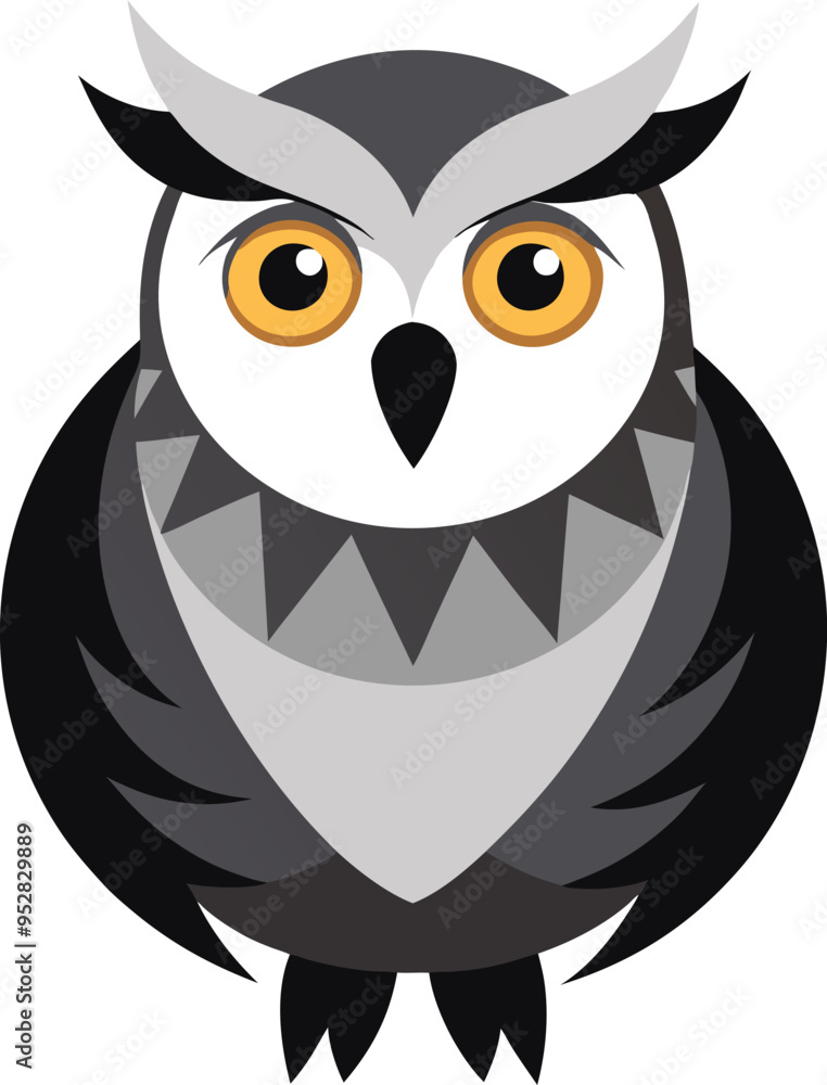 Fototapeta premium owl on a white background