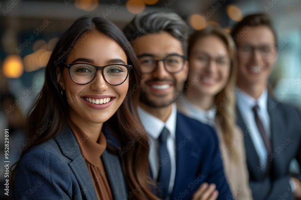 diverse group of smiling business people having a video conference meeting with their colleagues at the office. diverse group of smiling business people having a video conference meeting with their colleagues at the office.