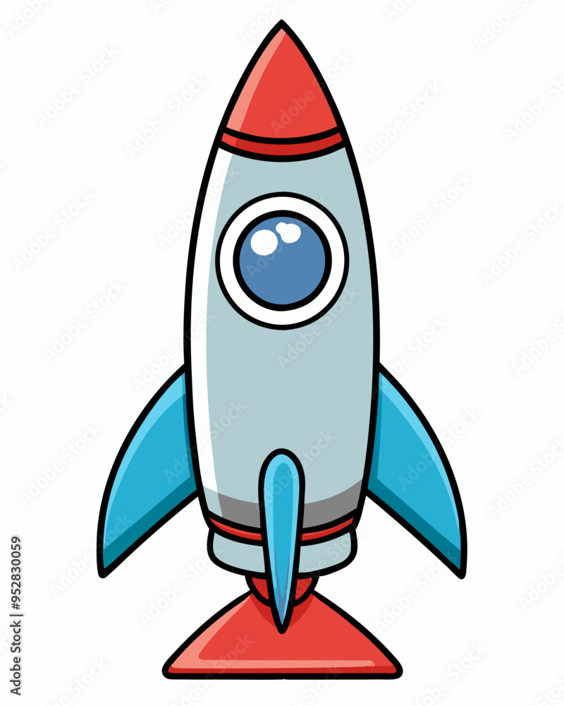 Rocket Standing Vector Design Rocket Standing Vector Design