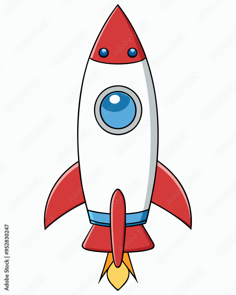 Rocket Standing Vector Design Rocket Standing Vector Design