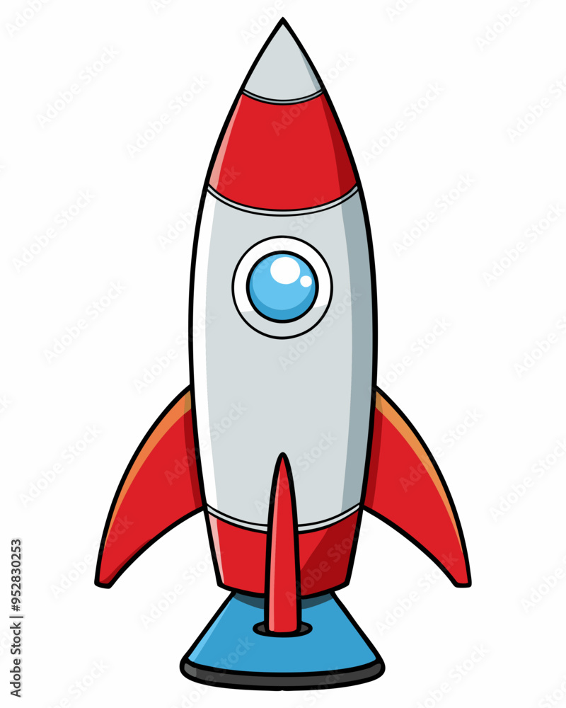 Rocket Standing Vector Design Rocket Standing Vector Design
