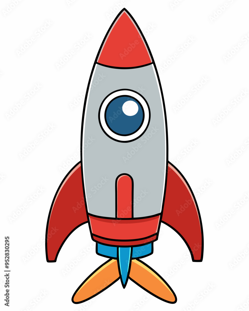 Rocket Standing Vector Design Rocket Standing Vector Design