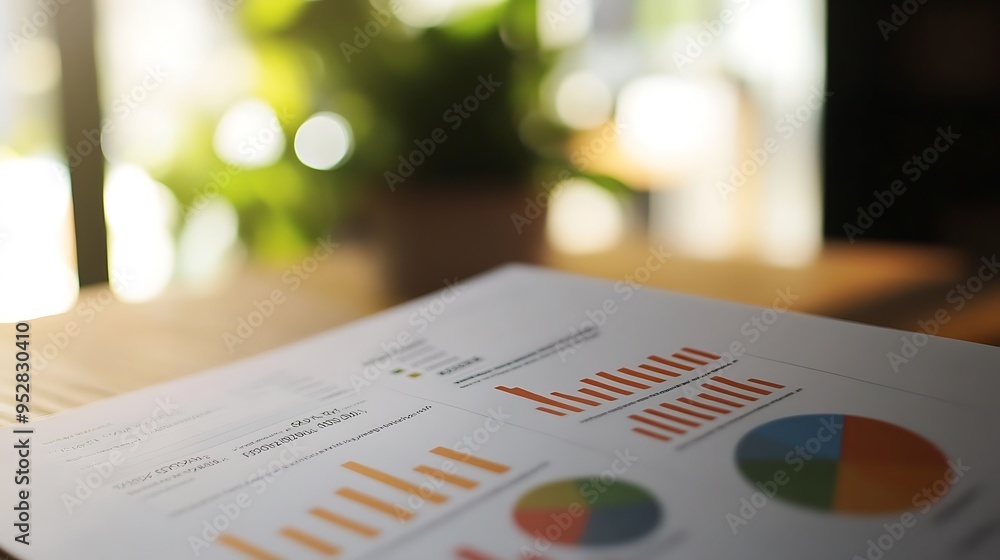 Close-up of Financial Charts and Graphs on a Table Close-up of Financial Charts and Graphs on a Table