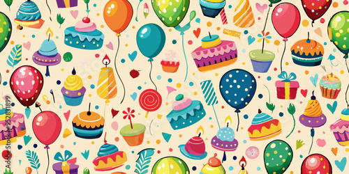 easter seamless pattern with eggs