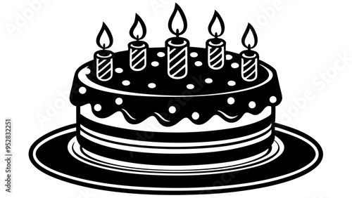 birthday cake with candles