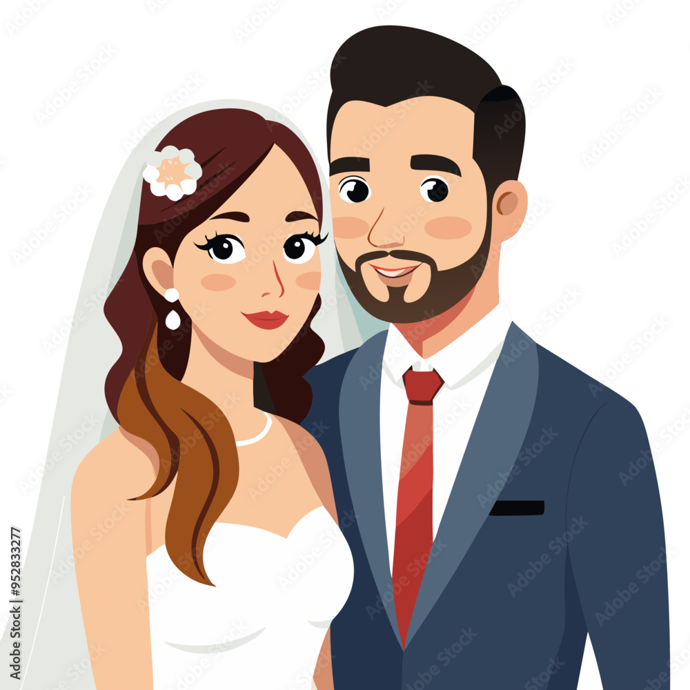 bride and groom in wedding