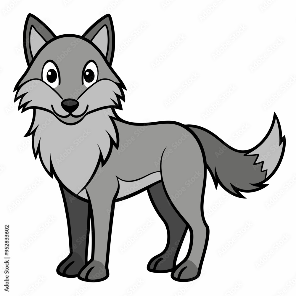 Obraz premium vector illustration of fox