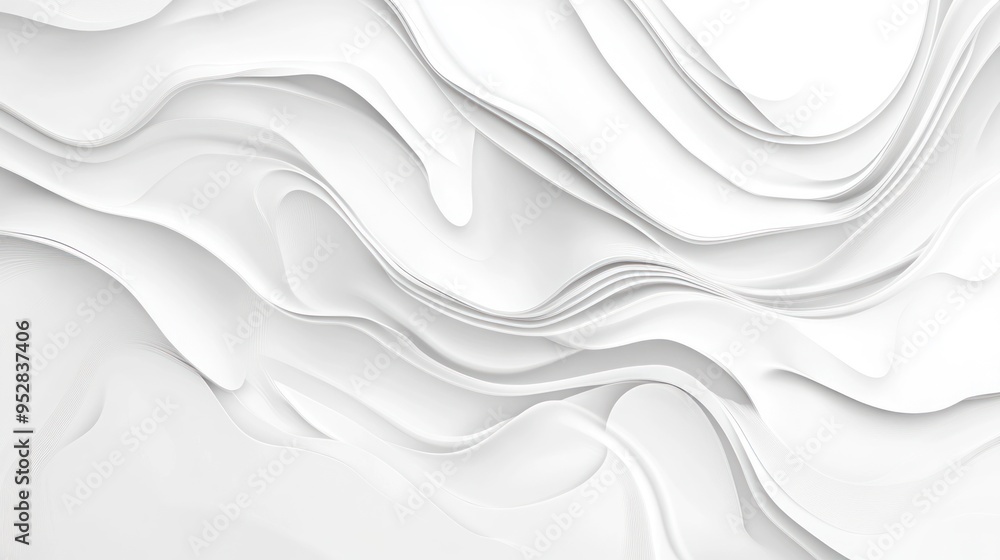 Fototapeta premium Abstract White Swirling Pattern
