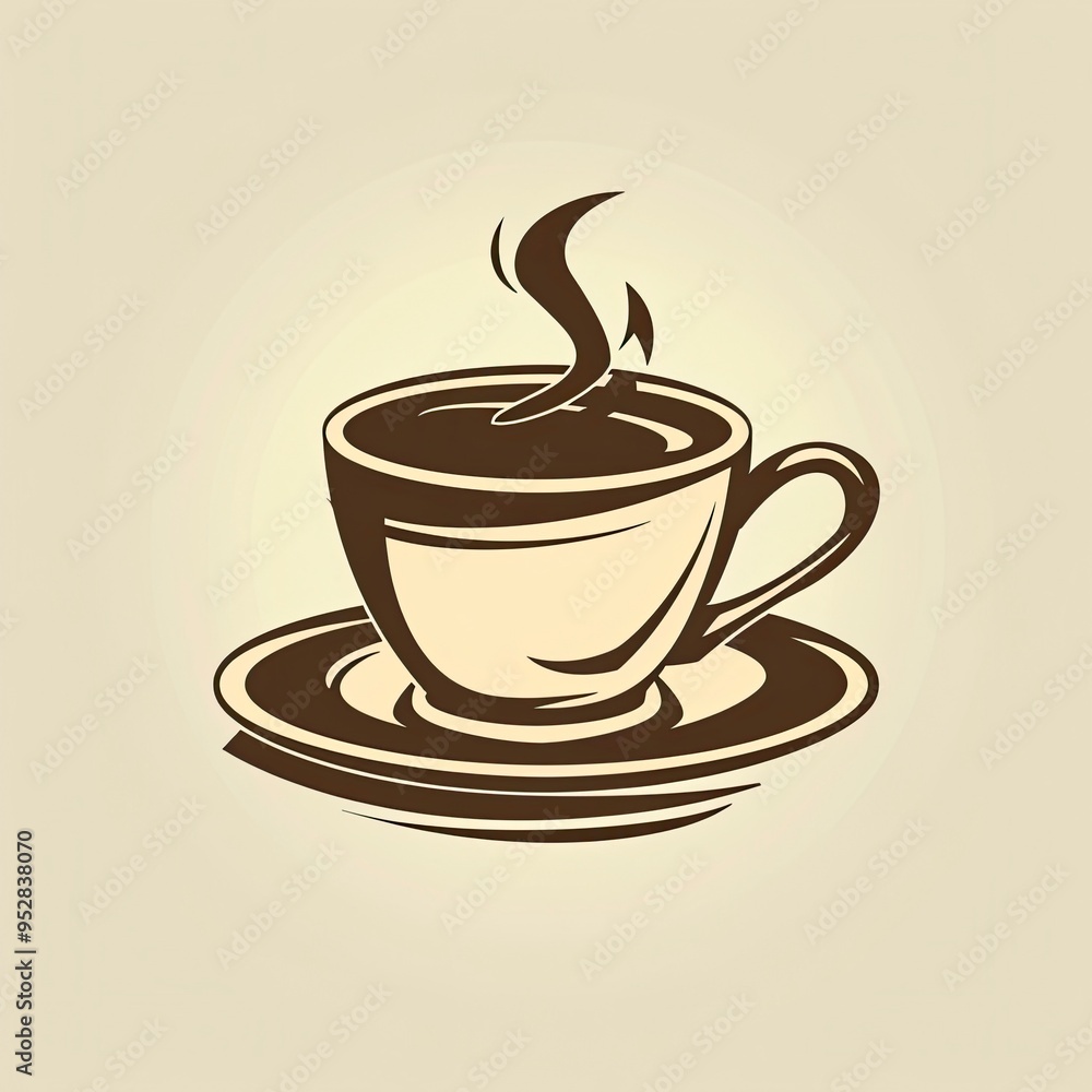 Obraz premium The road to success is paved in coffee, logo, generative ai