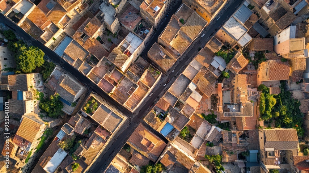 Aerial View of a European Cityscape Aerial View of a European Cityscape