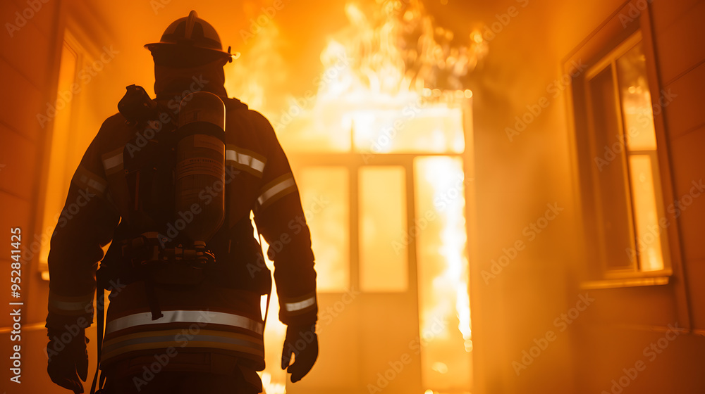 Firefighters Battling a Blazing Fire | Brave First Responders in Action Against Intense Flames Firefighters Battling a Blazing Fire | Brave First Responders in Action Against Intense Flames