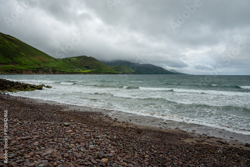 Rossbeigh Beach is a spit of sand, in the village of Glenbeigh, County Kerry, Ireland. photo