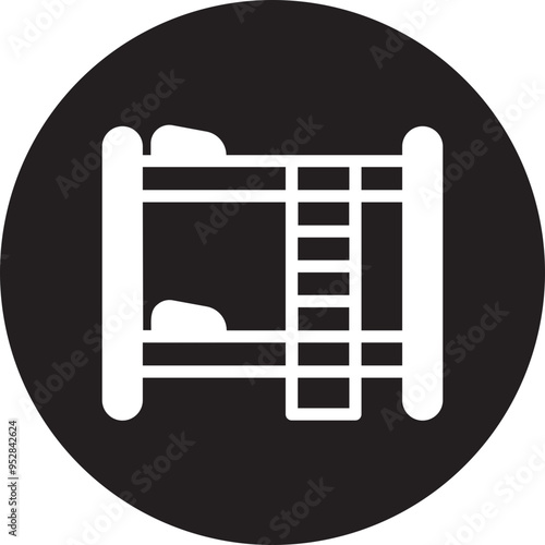 bunk bed glyph icon