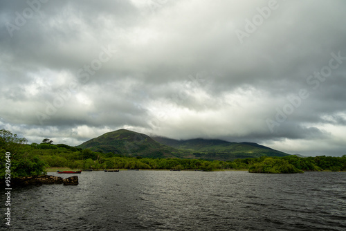 Exterior of Ross Castle on Lough Leane, in Killarney National Park, County Kerry, Ireland. photo