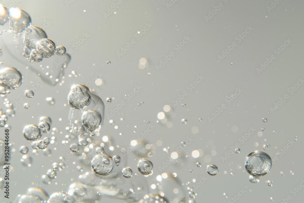 A bunch of water droplets are floating in the air A bunch of water droplets are floating in the air